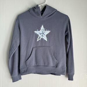 SO Kohls Star Blue Hoodie Pullover Hooded Sweatshirt